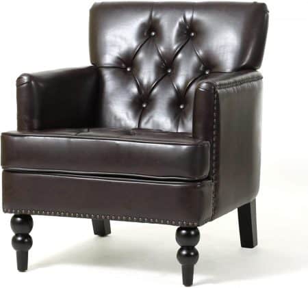 Christopher Knight Home Malone Leather Club Chair